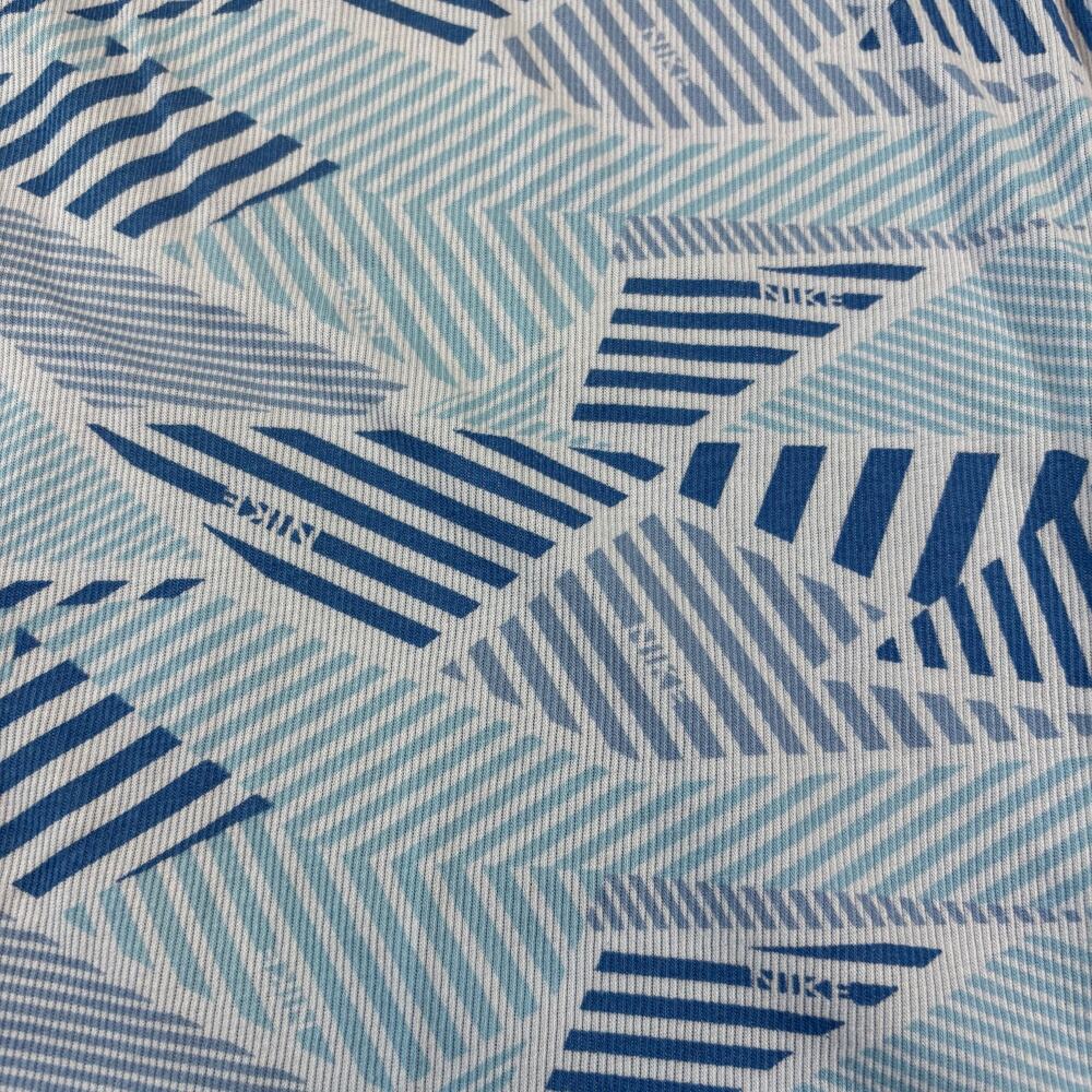 Nike Dri-FIT Ribbed Racerback Tank Top, Girls Size L, Geometric Blue Pattern - Picture 5 of 5